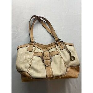 BOC Shoulder bag Two-Tone Tan/Brown Faux Leather Magnetic Closure Pockets